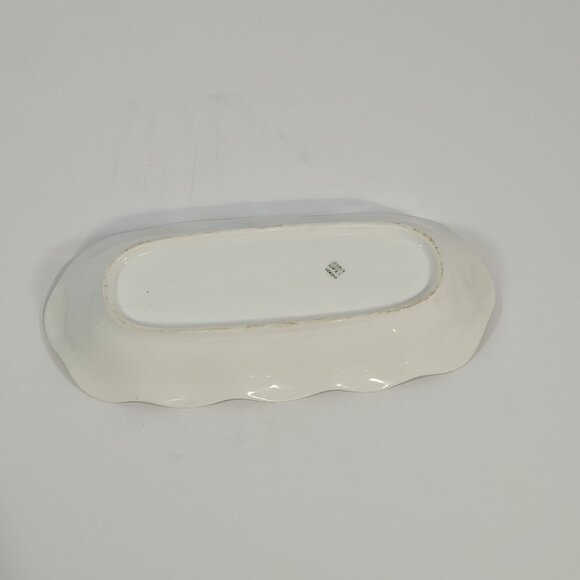 Vintage Mignon ZS and Co Bavaria Porcelain Rose Pattern Oval Celery Serving Dish - Picture 9 of 14